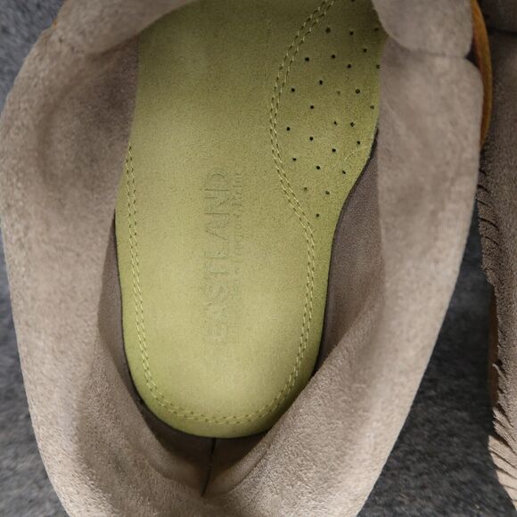 Eastland Shoes Womens 6.5 Moccasin Booties Casco 1955 Leather Fringe Bow Slip On - Picture 9 of 14